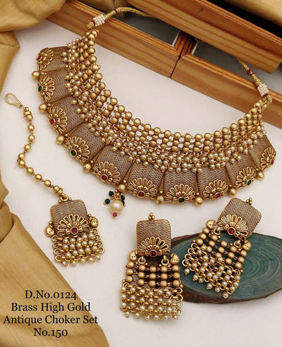 Brass Gold-plated Gold Jewel Set