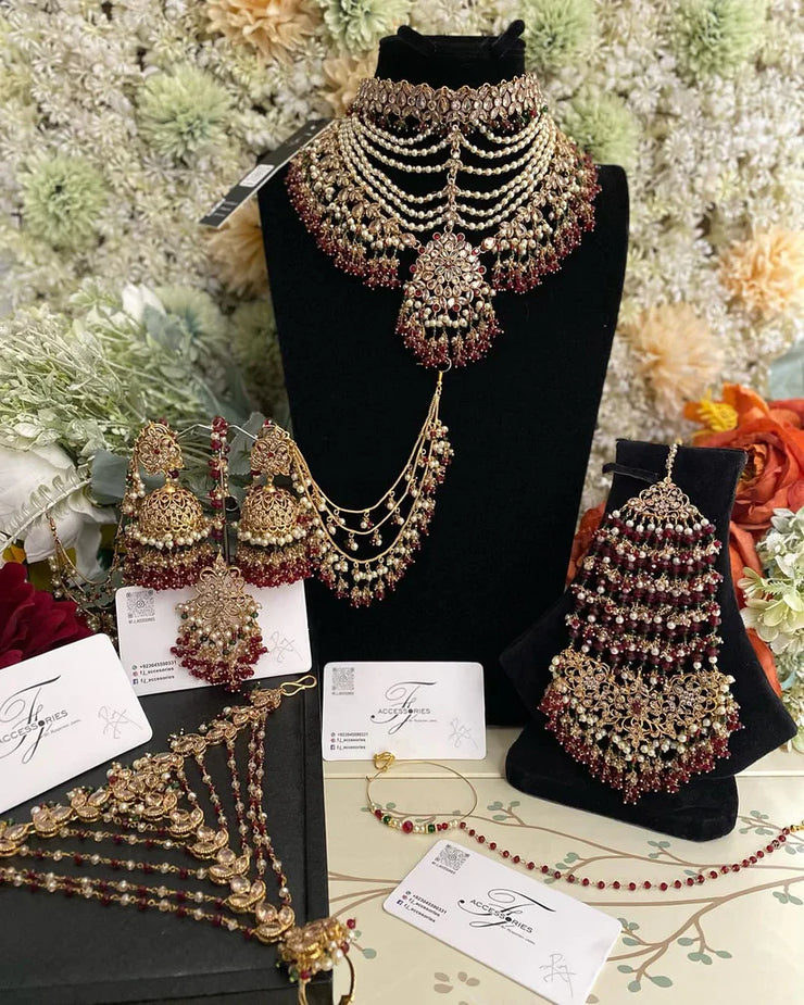 uniqueAd diamond necklace Jewellery full combo set