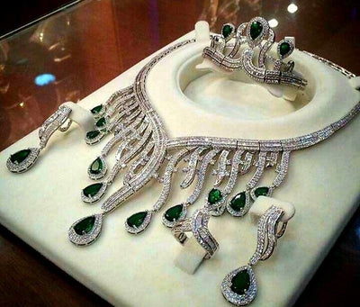 American Diamond Jewellery Set