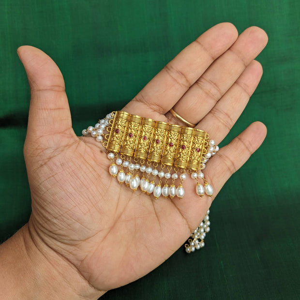 Pearl Sutti Antique Nakshi Pearl Hang Choker