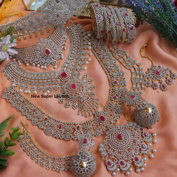 New Jewellery Austrian Diamond Necklace Combo for Wom